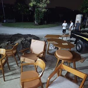 Kursi Meja Kayu Outdoor
